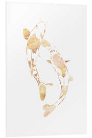 Bilde på skumplate White-Golden Koi Fish II