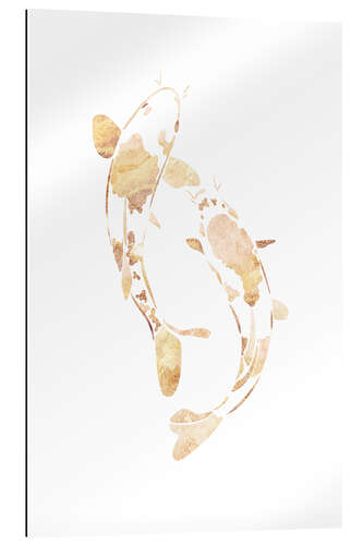 Galleriprint White-Golden Koi Fish II