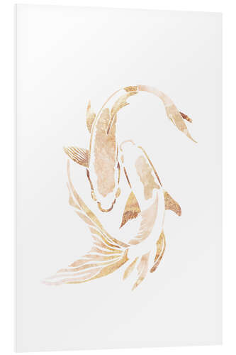 PVC print White-Golden Koi Fish I