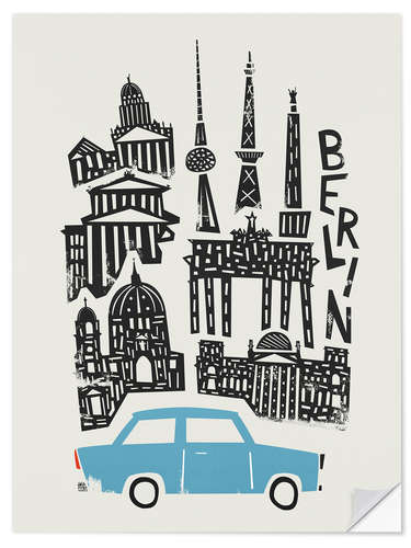 Selvklebende plakat Berlin