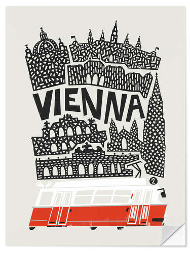 Selvklebende plakat Vienna