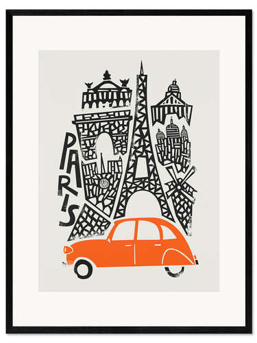 Impresión de arte enmarcada Paris