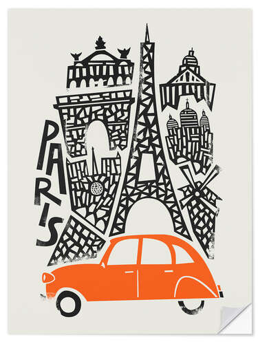 Självhäftande poster Paris