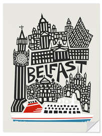 Selvklebende plakat Belfast