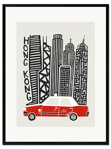 Ingelijste kunstdruk Hong Kong