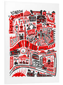 Foam board print London Map