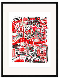 Gerahmter Kunstdruck Karte von London