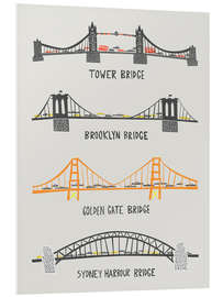 PVC print Four Famous Bridges