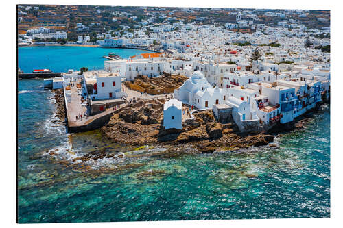 Aluminium print Mykonos old town, Greece