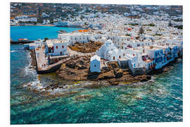 Foam board print Mykonos old town, Greece