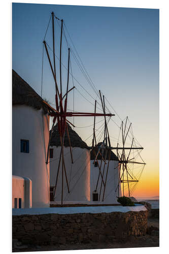 Tableau en PVC The famous windmills of Mykonos I