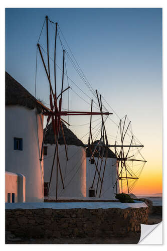 Naklejka na ścianę The famous windmills of Mykonos I