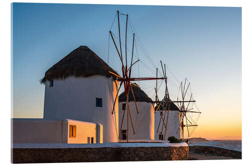 Acrylic print The famous windmills of Mykonos II