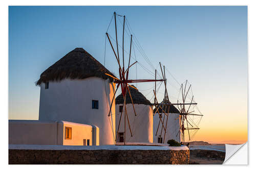 Naklejka na ścianę The famous windmills of Mykonos II