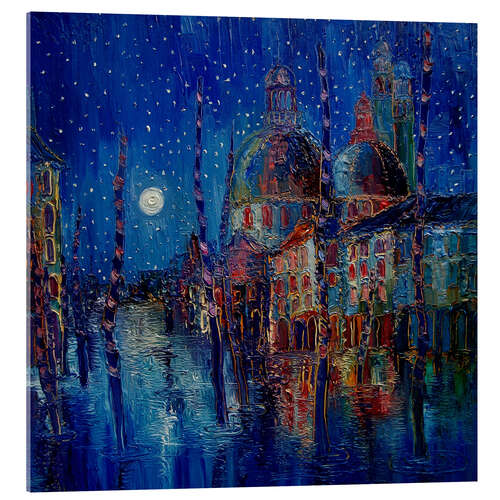 Acrylglasbild Venedig bei Nacht