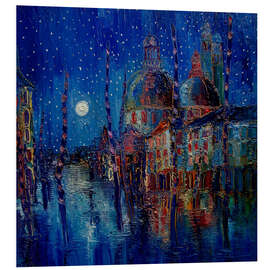 Foam board print Venice at night