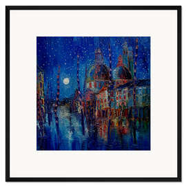Plakat artystyczny premium w ramie Venice at night