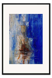 Gerahmter Kunstdruck Schiffs-Reflektionen