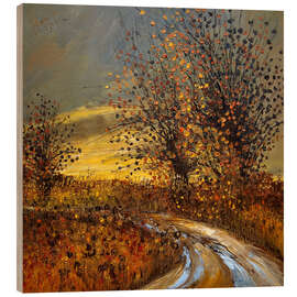 Tableau en bois October - Justyna Kopania