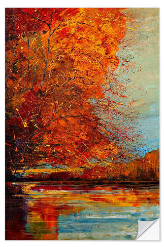 Wall sticker Autumn Glow on the Water II