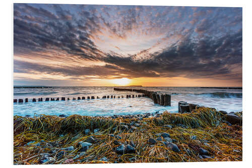 Tableau en PVC Autumn on the Baltic Sea beach