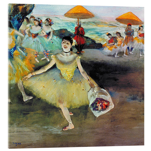 Acrylic print Dancer bowing with Flowers (1878)