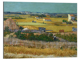 Stampa su alluminio The Harvest, Wheatfield (1888)