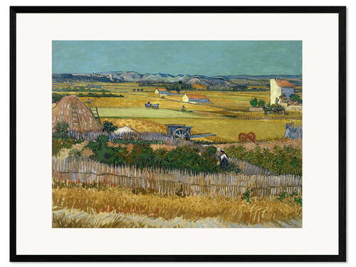 Framed art print The Harvest, Wheatfield (1888)