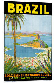 Foam board print Brazil - Advertising Travel Poster for Brazil (1945)