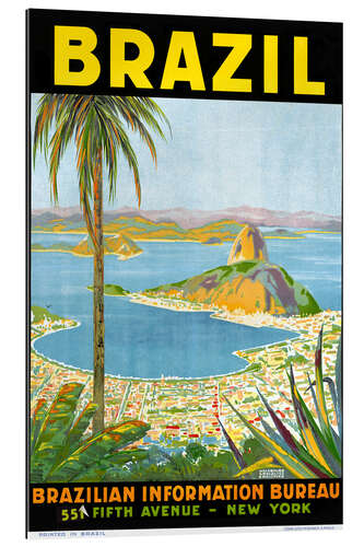 Galleritryk Brazil - Advertising Travel Poster for Brazil (1945)