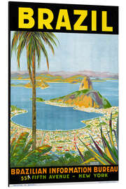 Magnettafel Brazil - Werbe- und Reiseplakat für Brasilien (1945)