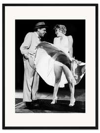 Gerahmter Kunstdruck Marilyn Monroe und Tom Ewell, "Das Verflixte Siebte Jahr", 1955