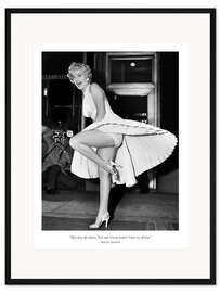 Gerahmter Kunstdruck Marilyn Monroe mit Zitat