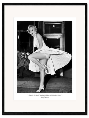 Framed art print Marilyn Monroe With Quote