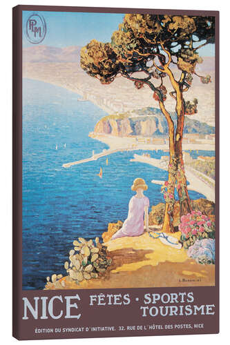 Canvas print Nice, France - French Tourism Poster (1920)