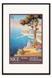 Gerahmter Kunstdruck Nice, Frankreich - Französisches Tourismusposter (1920)