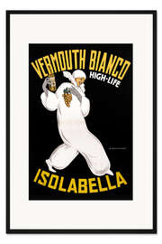 Gerahmter Kunstdruck Werbeplakat für Vermouth Bianco (1946)