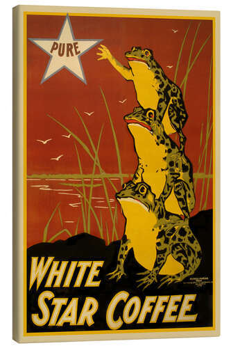 Leinwandbild Amerikanisches Werbeposter für White Star Coffee (1899)