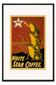 Gerahmter Kunstdruck Amerikanisches Werbeposter für White Star Coffee (1899)
