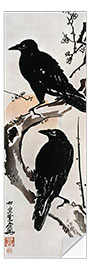 Wall sticker Two Crows on a Flowering Plum in Winter, 1870