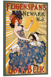 Cuadro de aluminio Cartel publicitario de la cerveza Bock de Feigenspan de Newark, Nueva Jersey (1890)