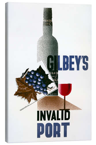 Tableau sur toile Advertisement poster for Gilbey's Invalid Port Wine (1933)