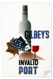 Självhäftande poster Advertisement poster for Gilbey's Invalid Port Wine (1933)