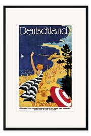 Gerahmter Kunstdruck Werbeposter für Deutschlands Ostseeküste, 1930