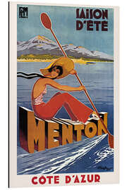 Magnettafel Werbeposter für Sommeraktivitäten in Menton, Cote d'Azur (1935)