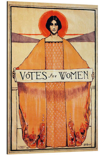 Alubild Amerikanisches Frauenwahlplakat, 1911