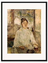 Gerahmter Kunstdruck Gräfin de Toulouse-Lautrec beim Frühstück in Malrome, 1883