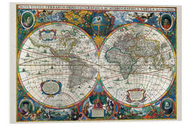 PVC-taulu World Map, 1630