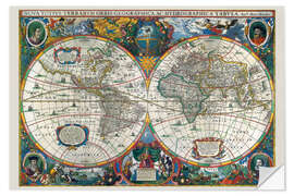 Adesivo murale World Map, 1630