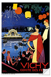 Wandsticker Vichy, Veranstaltungsposter, 1920